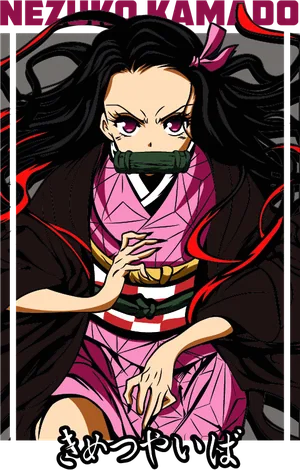 Anime_VERSION_6_Nezuko Kamado Demon Slayer Vector Gratis.png
