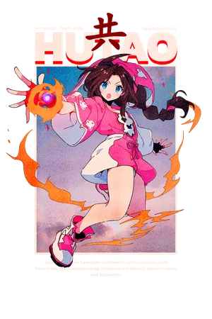 Japanese_Anime_GIRLS ACTION POSTCARD.png